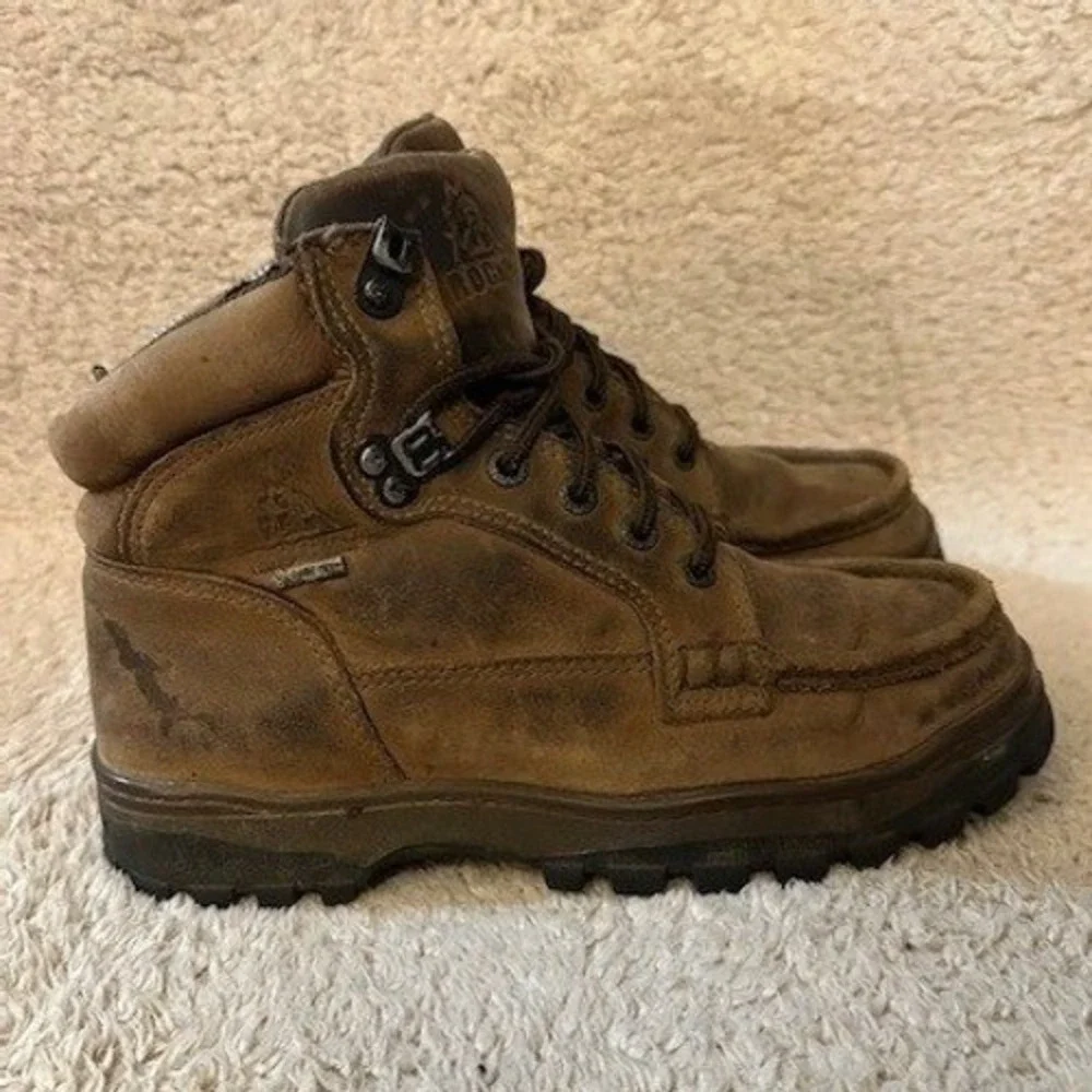 Rocky Outback GTX Boot Kids 4M 8723 Brown Gore-Tex Waterproof Leather Moc Toe